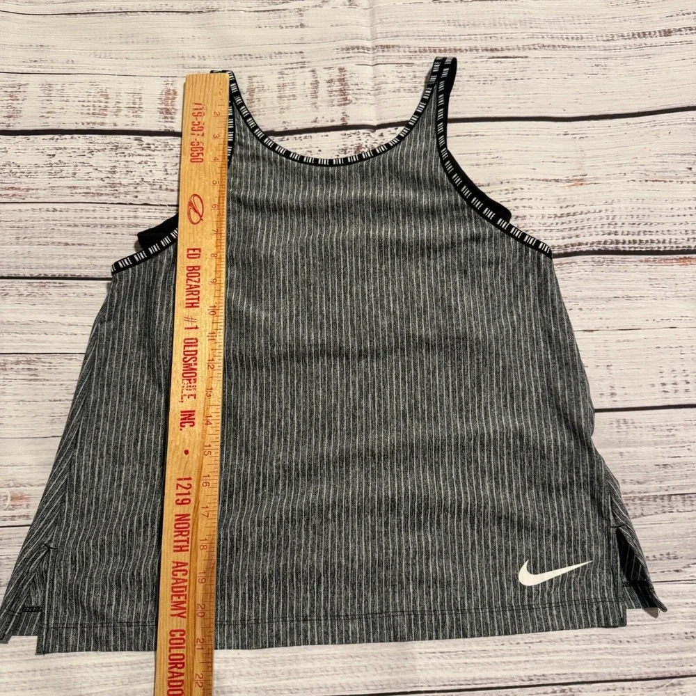 Nike Dri-FIT Tank Top Shirt w/ Sport Bra Black Youth Girls‎ Size XL